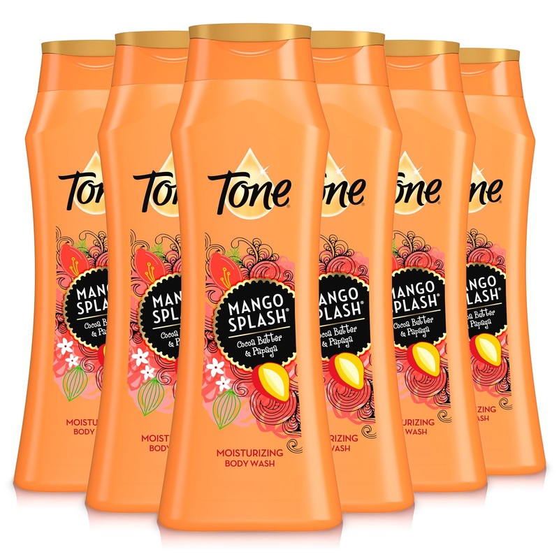 Tone Body Wash, Mango Splash, 16 Ounce Pack of 6
