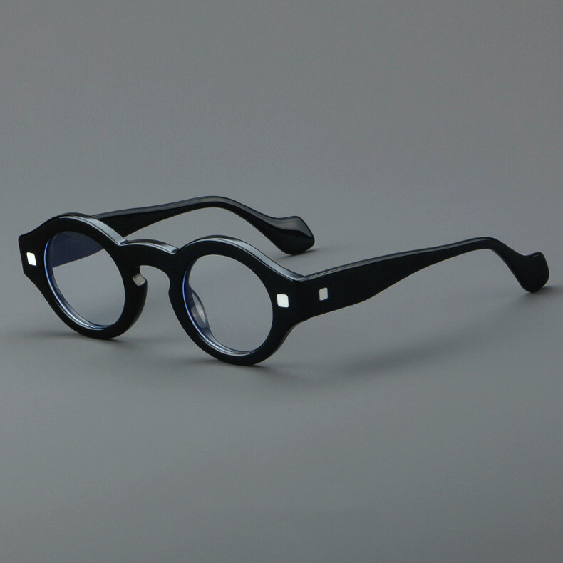 Acetate Round Retro Eyeglasses Men Women Clear Lens Fashion Glasses Frames New