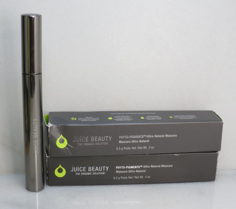 JUICE BEAUTY PHYTO PIGMENT ULTRA NATURAL MASCARA 01 BLACK NOIR 0.3 OZ LOT OF 2