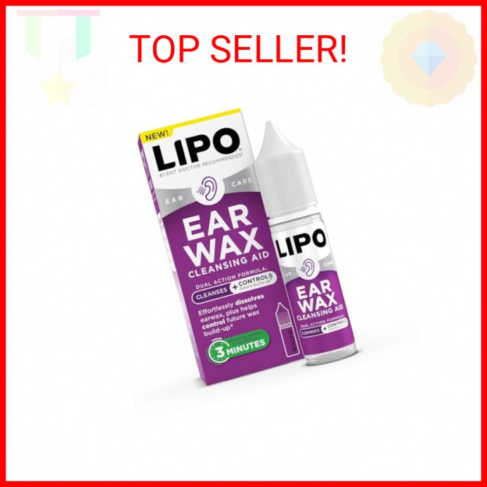LIPO Earwax Removal Drops – Ear Cleaning Drops for Ear Wax Removal & Clogged Ear