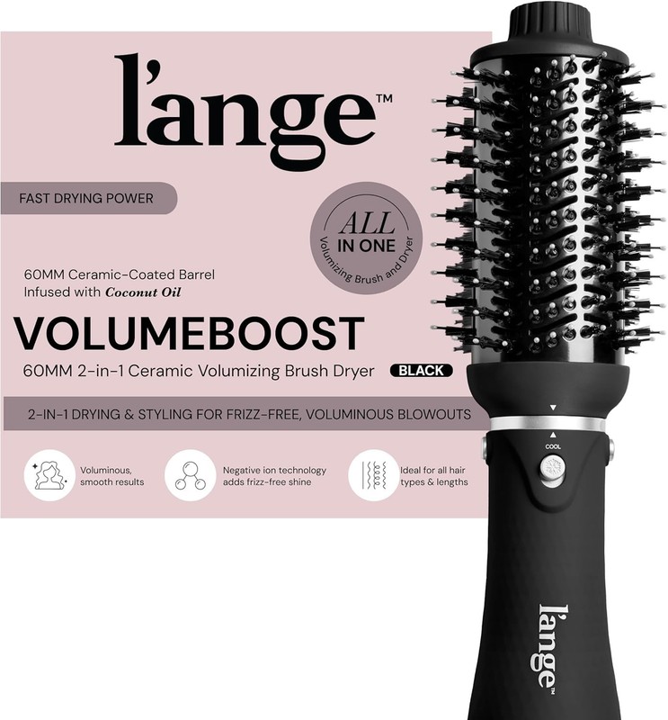 VolumeBoost 60mm 2-in-1 Ceramic Hair Dryer Brush for Frizz-Free Blowouts gallery