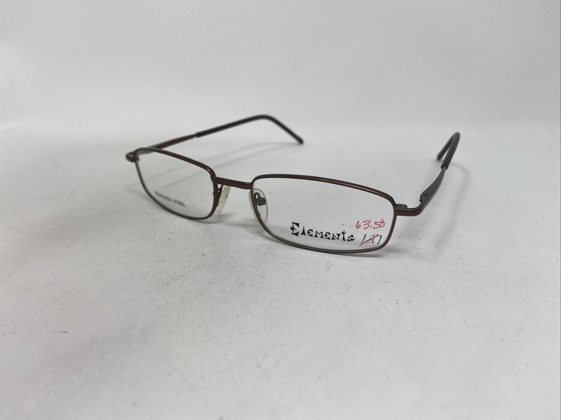 ELEMENTS #7 BROWN 51/18-140 FLEX HINGE EYEGLASSES FRAME :T55 gallery