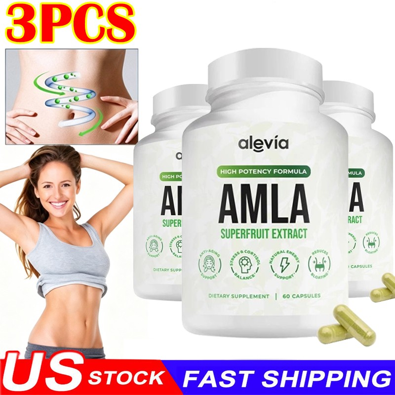 Alevia Organic Amla Capsules 1000mg Indian Gooseberry Antioxidant Supplement 60c gallery