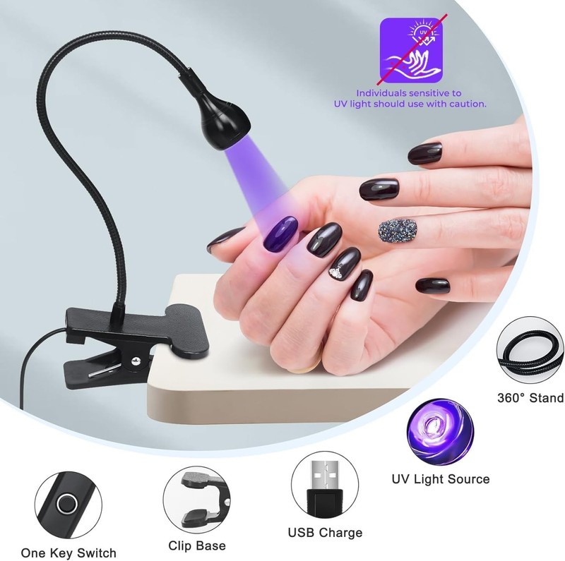 UV Nail Lamp - UV Light for Gel Nails, Flash Cure Lamp, LED Gooseneck Flash Cure gallery