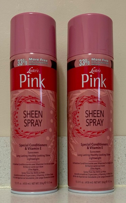 2 Lusters Pink Sheen Spray 15.5 oz Can with Vitamin E