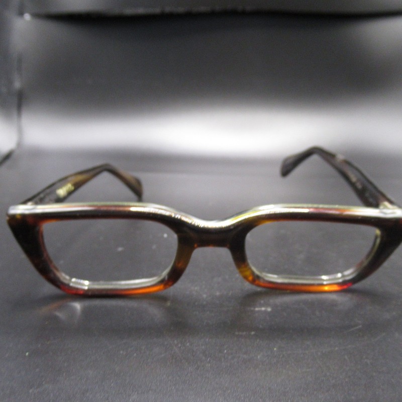 Titmus Waverly Vintage Eyeglass Frames Tortoise Shell Brown Retro USA Made