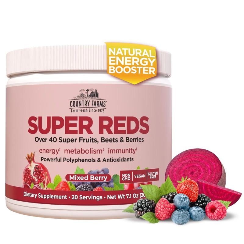 Superfood Energizing Polyphenol 48 Super Fruits 20 Servings Mixed Berry Flavor