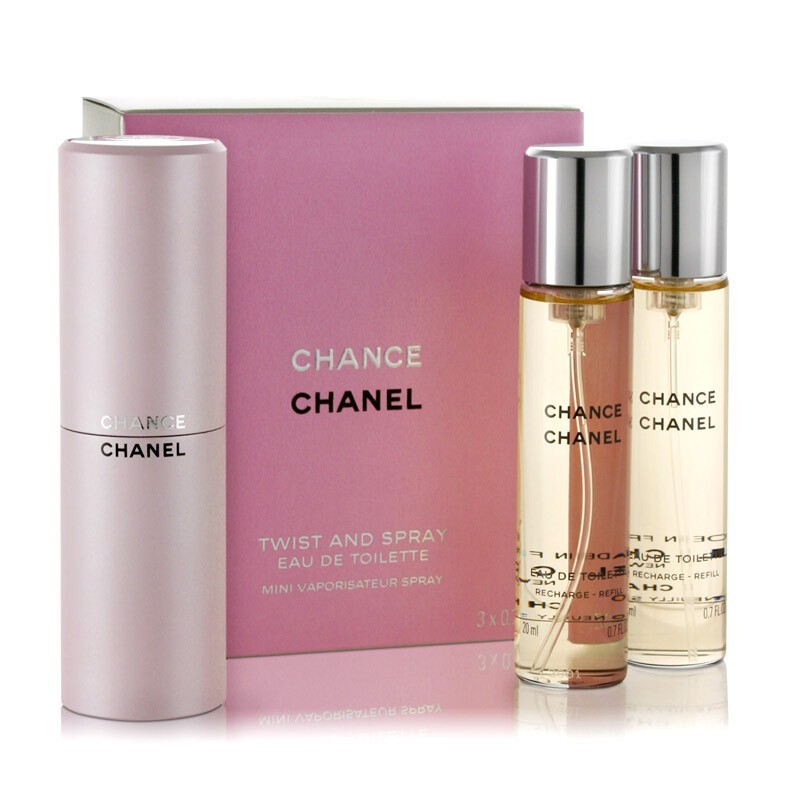 CHANEL CHANCE TWIST AND SPRAY EAU DE TOILETTE PURSE SPRAY 3×20 ML/3×0.7 FL.OZ.