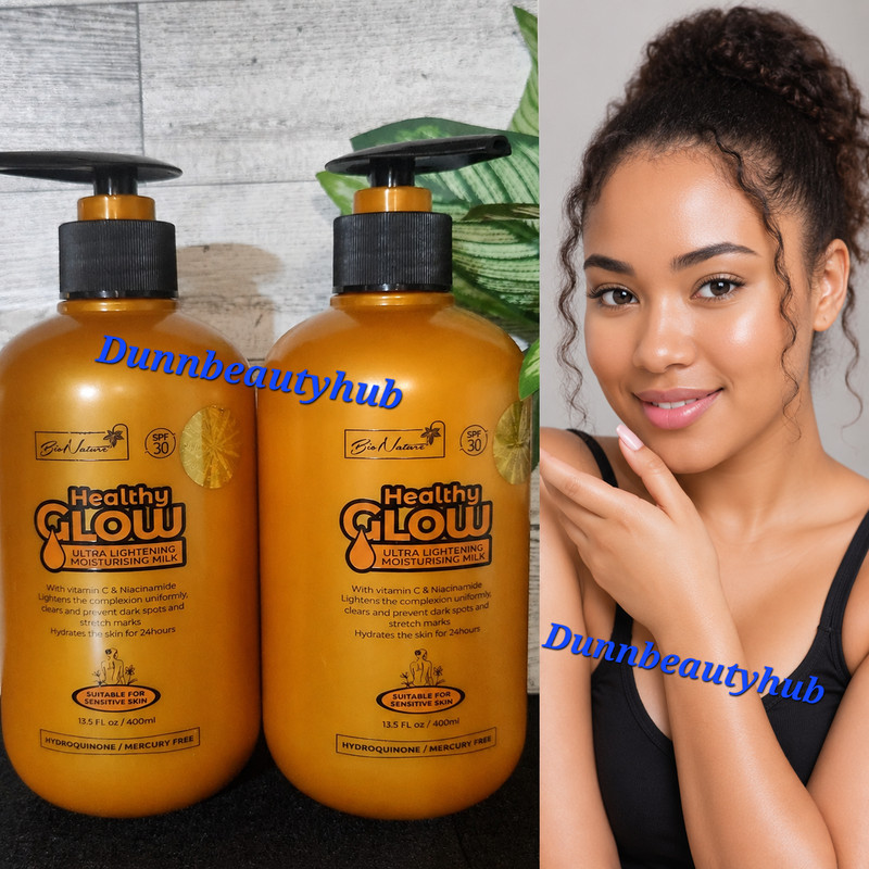 2pc Healthy Glow Ultra Whiten With Vit.C & Niacinamide Body Milk Lotion 400ml X2
