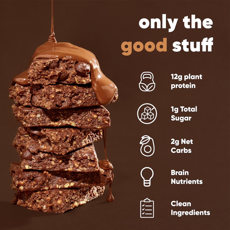 IQBAR Salted Chocolate Protein Bars - Vegan Energy Bars - High Fiber Ve gallery