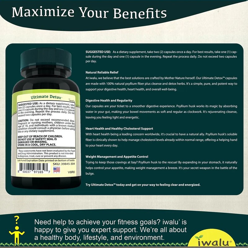 Colon Detox And Cleanse | Best Supplement Capsule Pill Men Women FREE SHIP gallery