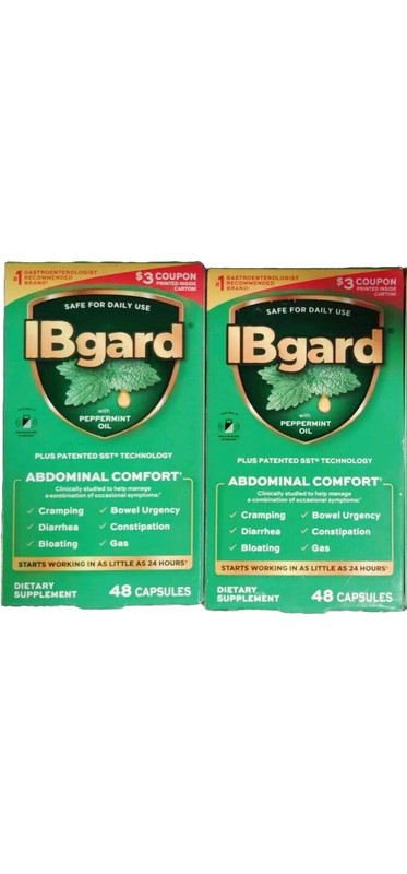 2 Pack- IBgard, Abdominal Comfort 48 Capsules. Exp 12/2026+