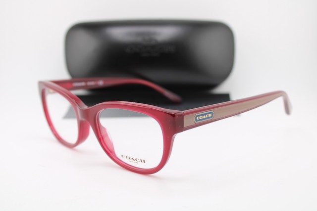 NEW COACH HC 6187 5615 MILKY BURGUNDY GOLD BLUE AUTHENTIC EYEGLASSES 52-18