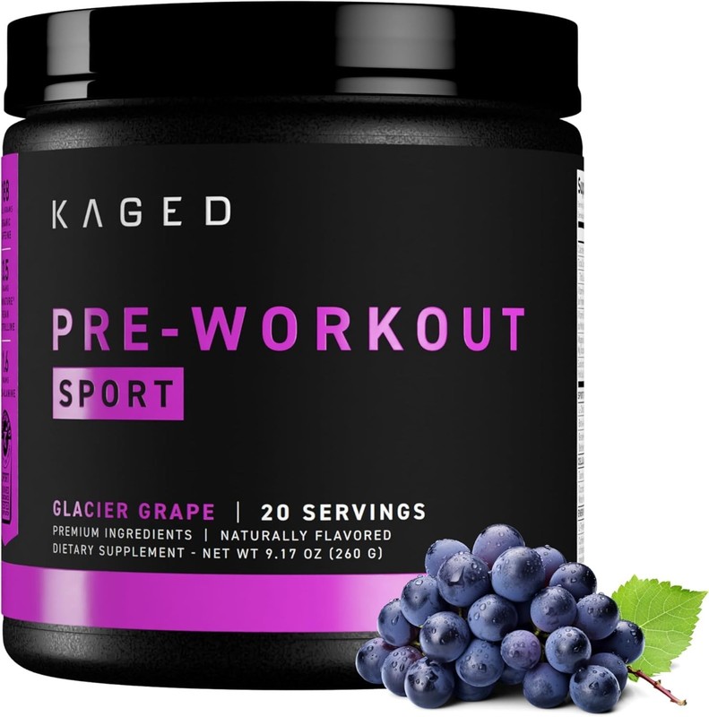 Organic Glacier Grape Pre Workout Powder - 188mg Energy Boost for Athletes gallery