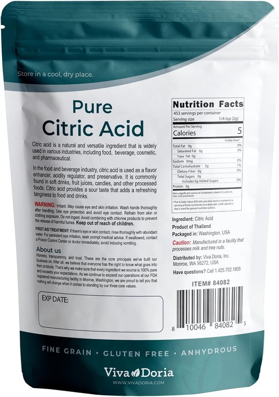 100% Pure Citric Acid Food Grade Fine Grain 2 lb gallery