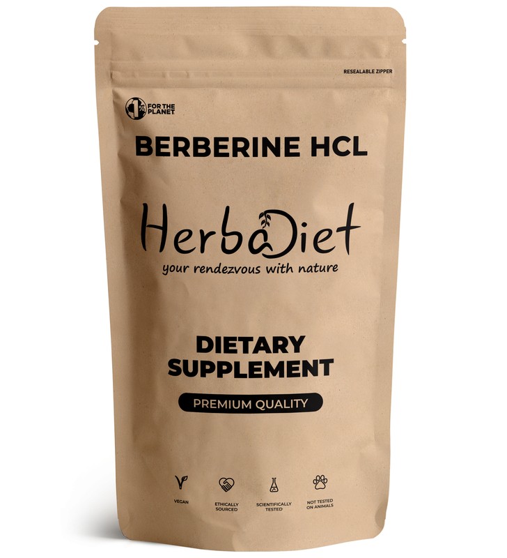 Premium Berberine HCL 98% Extract Powder for Blood Sugar Control, 100g