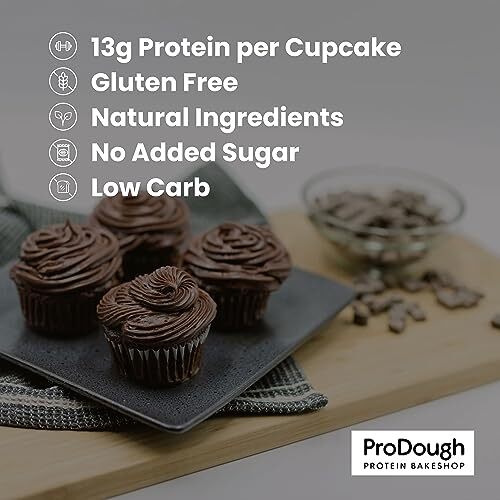 ProDough High Protein- Gluten Free Cupcake Mix Low Carb 13g of Protein per Cu... gallery