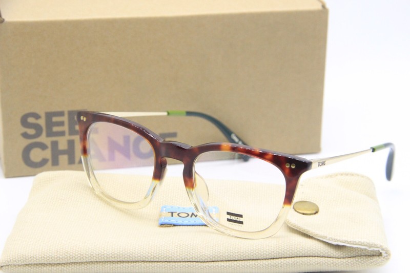 NEW TOMS MAXWELL 10005498 HAVANA GREEN GOLD AUTHENTIC EYEGLASSES W/CASE 48-21