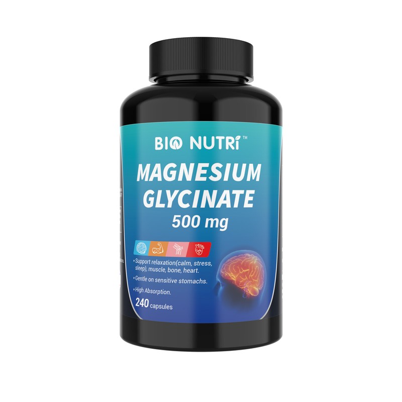 Magnesium Glycinate 500mg 240 Capsules For Sleep Stress Relief Support Bone Lot gallery