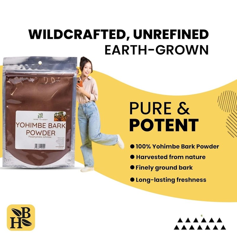 Yohimbe Bark Powder – 4 Oz, Wildcrafted Dried Yohimbe Powder Sourced from Africa gallery