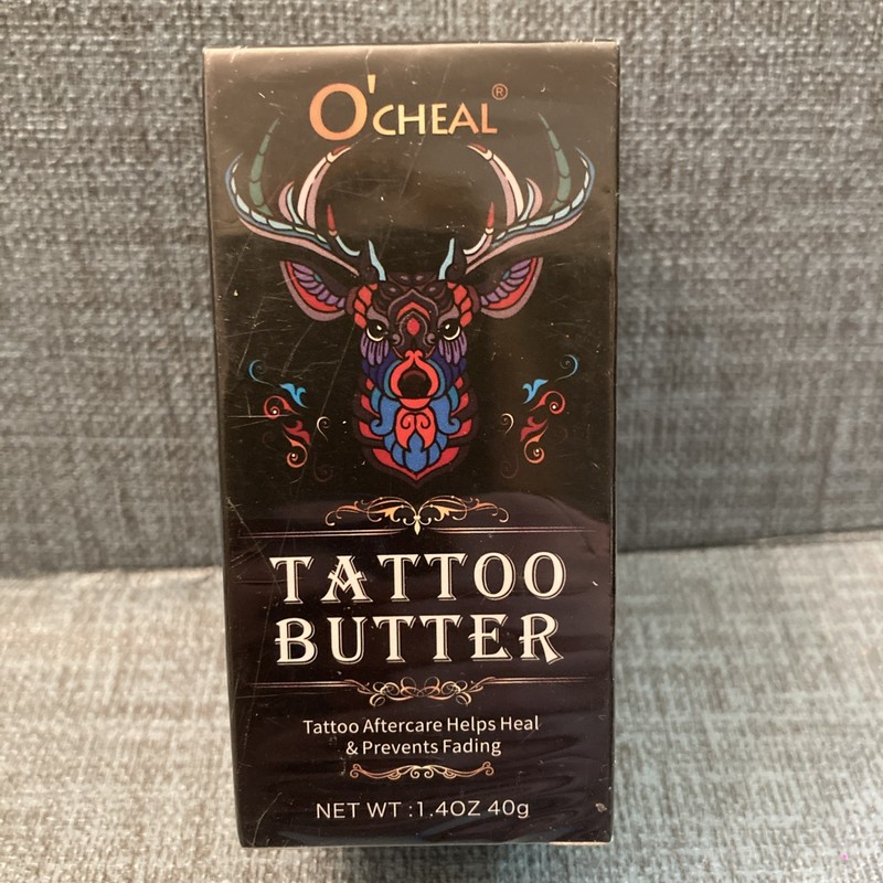 O’Cheal Tattoo Butter Aftercare Balm 1.4oz. / 40g. Before During After