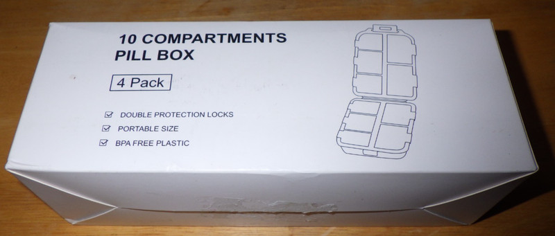 case four 10 compartment pill box double protection locks portable sz bpa free