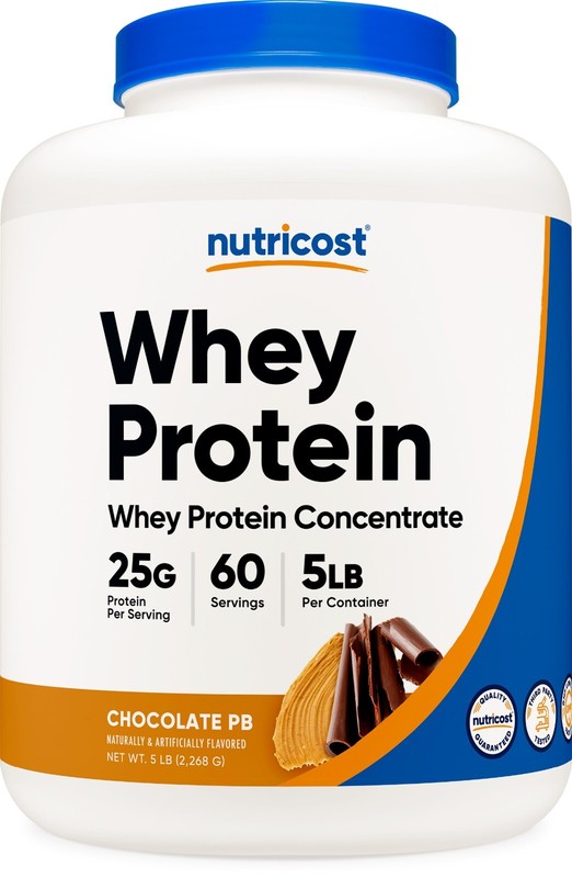 Nutricost Whey Protein Concentrate (Chocolate Peanut Butter) 5LBS – Gluten Free