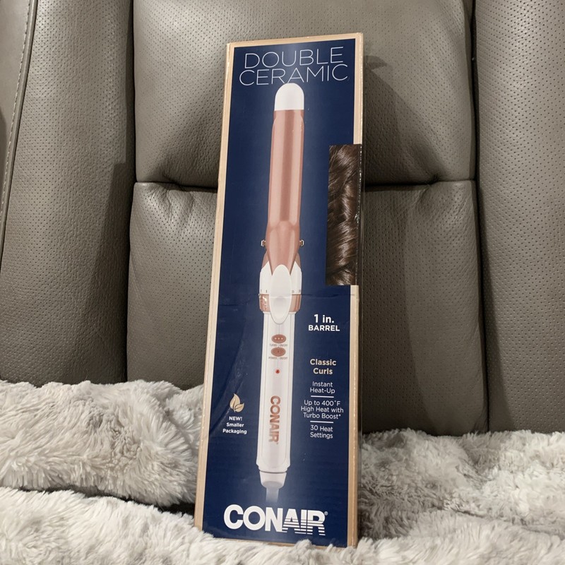 Conair CD701GN Double Ceramic 1 Inch Auto Shut Off Dual Voltage Curling Iron.