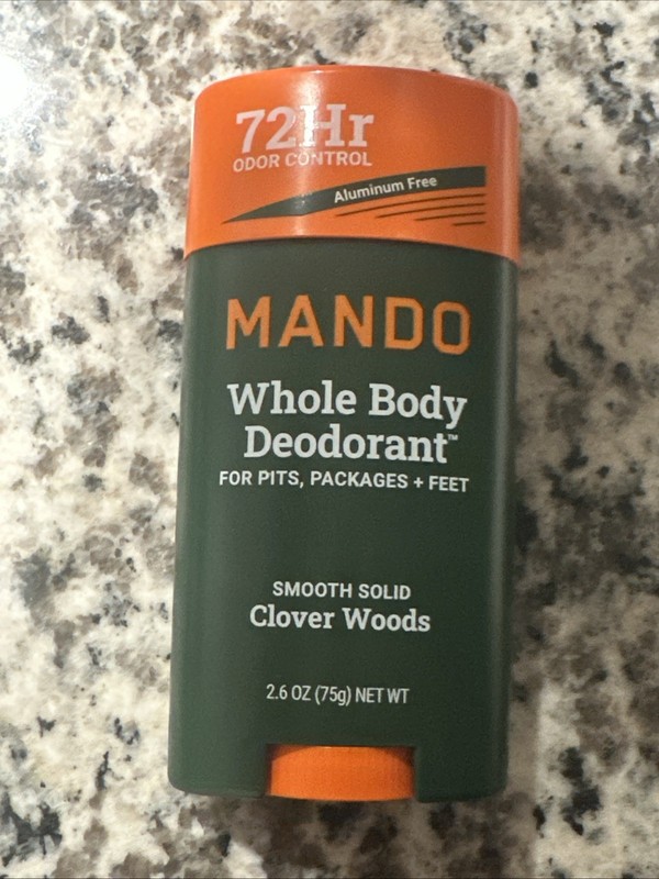 Mando Whole Body Deodorant CLOVER WOODS Smooth Solid Scent 2.6 oz