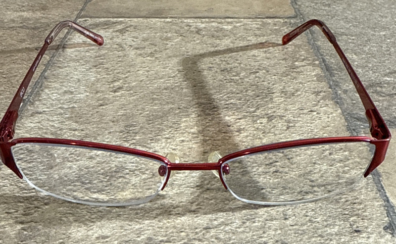 ECO Optics 1063 Red Half Rim Women’s Eyeglass Frame Flex Hinge 52-17-135-27mm