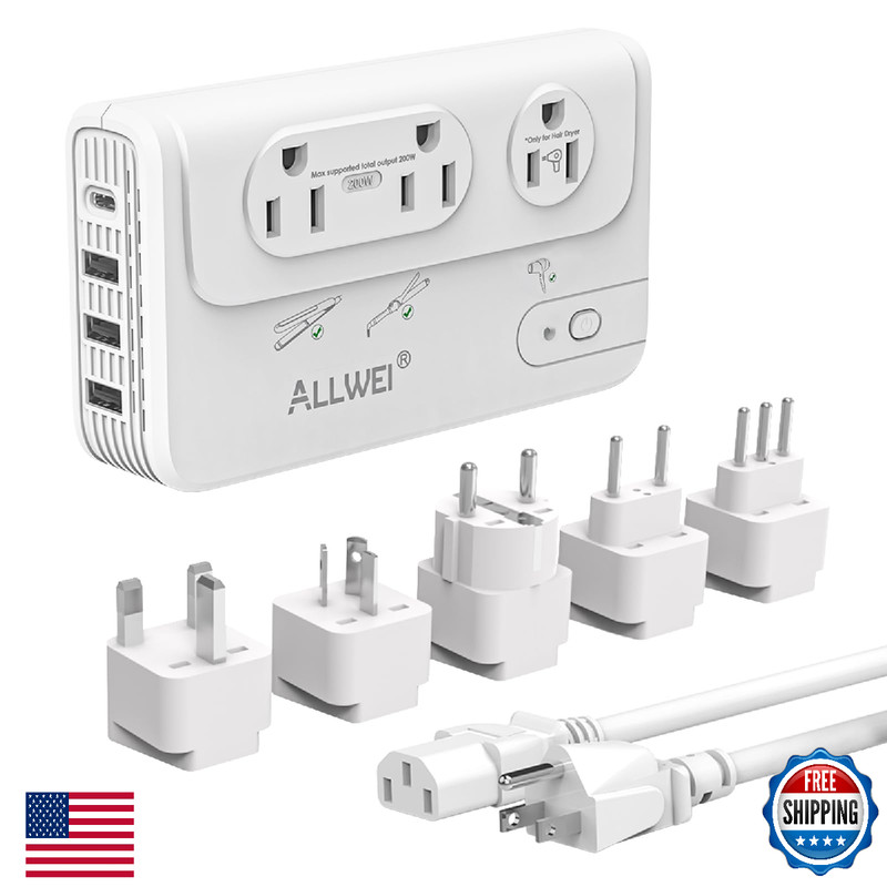 ALLWEI 2000W Travel Voltage Converter 220v to 110v Converter for European Travel