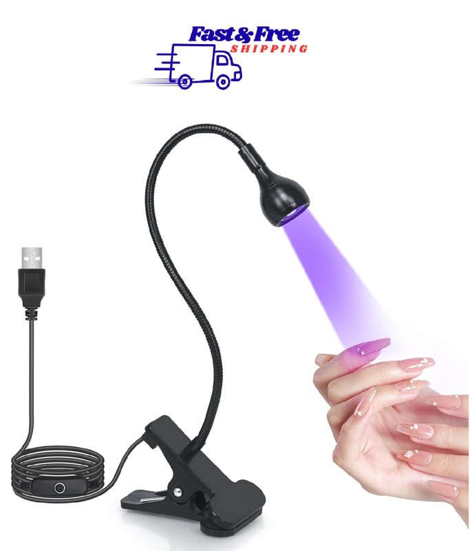 UV Nail Lamp – UV Light for Gel Nails, Flash Cure Lamp, LED Gooseneck Flash Cure