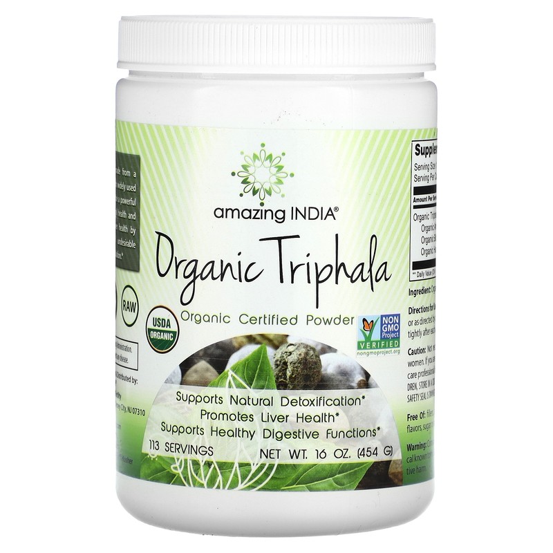 2 X Amazing India, Organic Triphala, 16 oz (454 g)