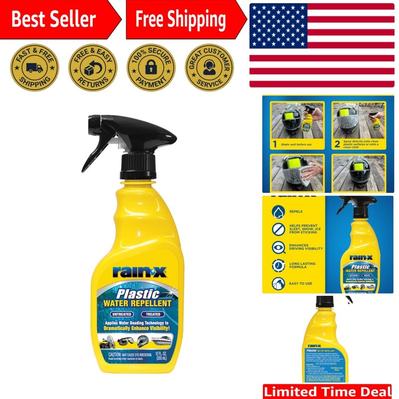 12 fl. oz. Spray-On Plastic Treatment for Motorcycle & Marine Windshield Care