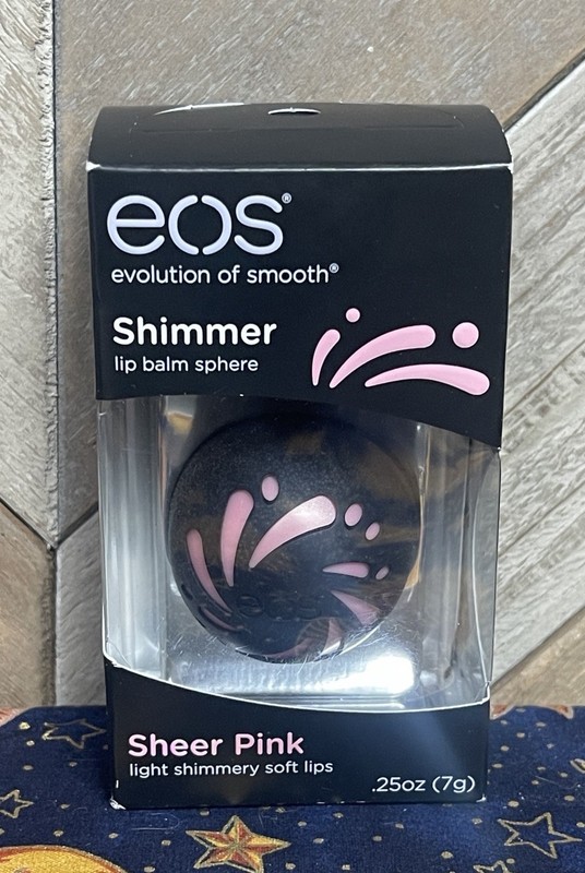 EOS Shimmer Lip Balm Sphere Sheer Pink – Light Shimmery Soft Lips 7g .25 oz NEW
