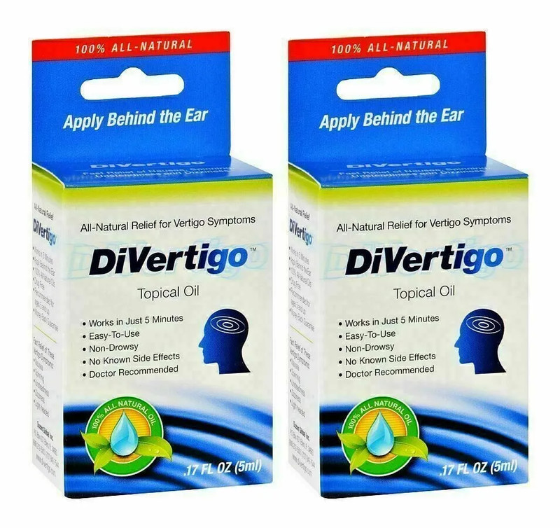2 Pack (5 ml each) DIVERTIGO TOPICAL OIL VERTIGO RELIEF LIQUID DROPS, EXP. 2028