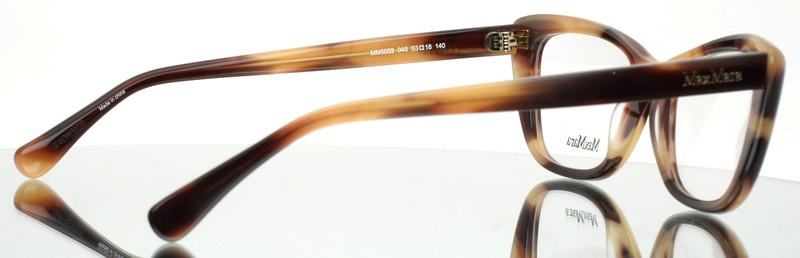 MAX MARA MM5059 048 Brown Horn Womens Cat Eye Full Rim Eyeglasses 53-16-140 B:37 gallery