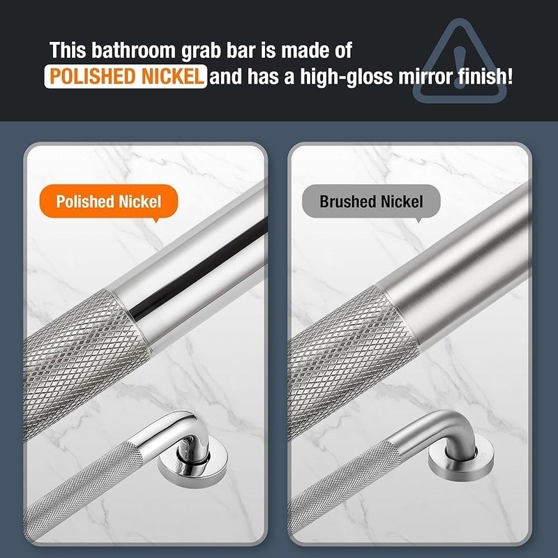 Stainless Steel Shower Grab Bar Non-Slip Bathroom Safety Rail Seniors Mobility gallery