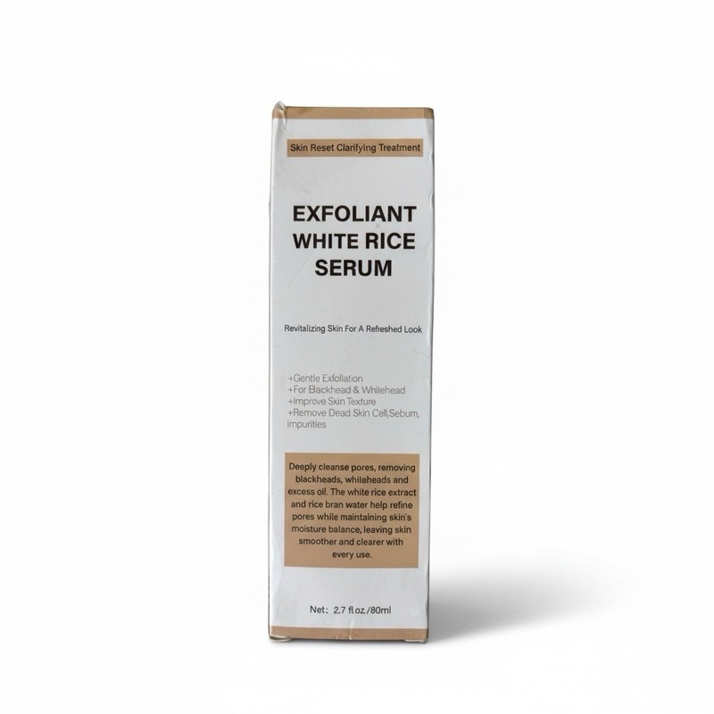Exfoliant White Rice Serum 80ml Pore Cleanser for Blackheads Whiteheads Remover