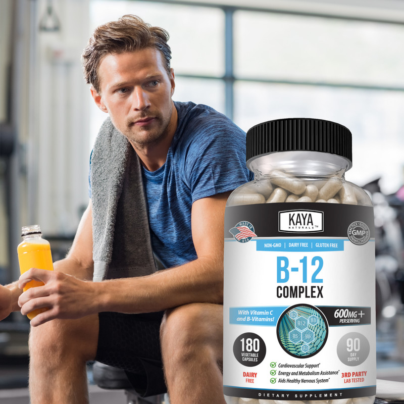 B-12 Complex 180ct Vitamin B2 B6 B12 & C Biotin Inositol Folate Choline gallery