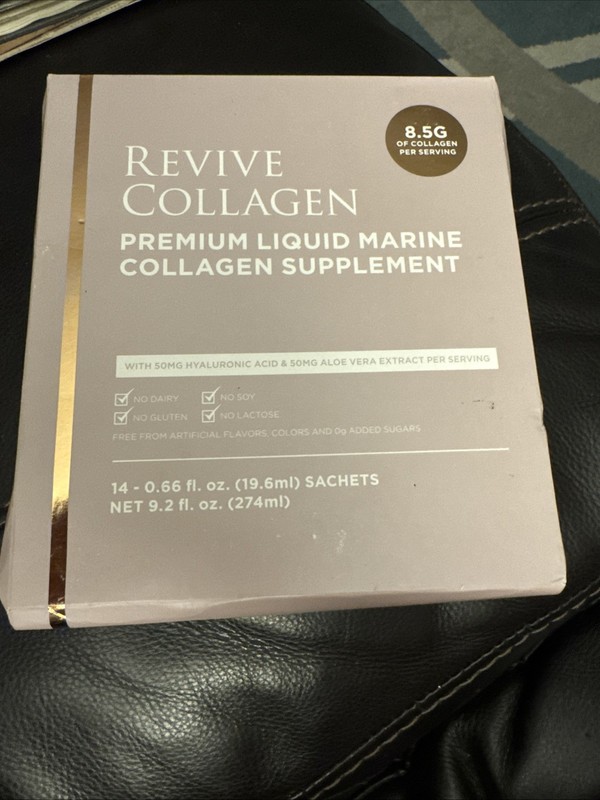Revive Collagen Premium Liquid Marine Collagen Supplement, 14 doses date 1/2025