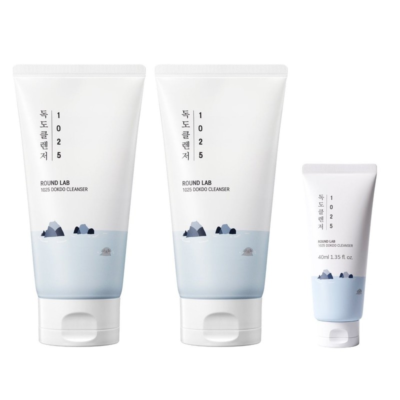 Round Lab 1025 Dokdo Cleanser –Low‑pH Hydrating Foam 2‑Pack:5.07Oz+1.35Oz