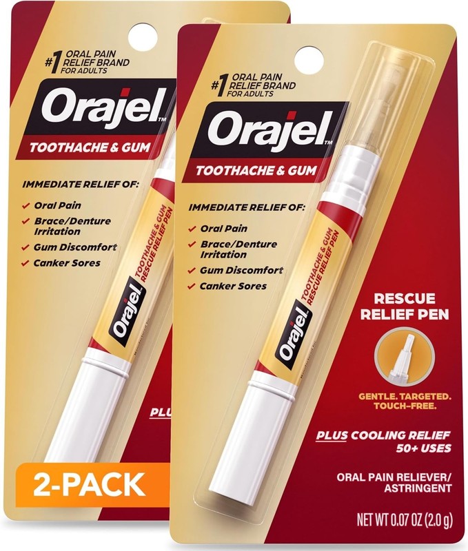 Oral Pain Relief Pen Menthol Gel for Tooth Gum Mouth Sores Braces Denture 0.07