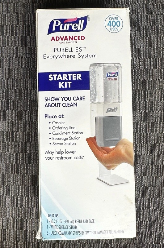 Purell ES Everywhere System Starter Kit Push-Style Hand Sanitizer Dispenser