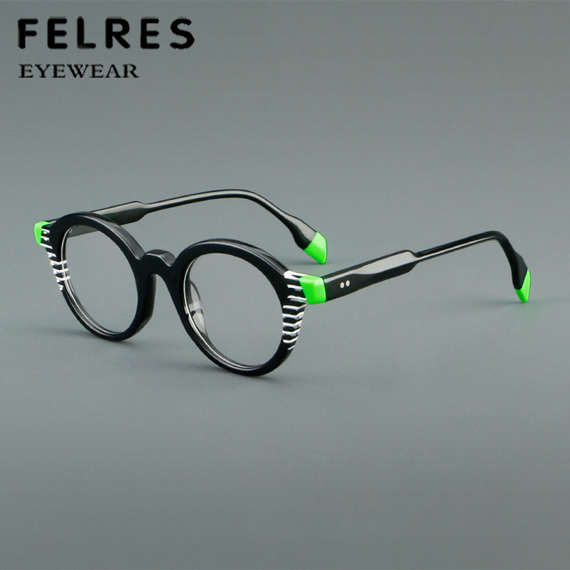 Acetate 148mm Clear Lens Large Eyeglasses Men Anti Blue Light Frame Glasses
