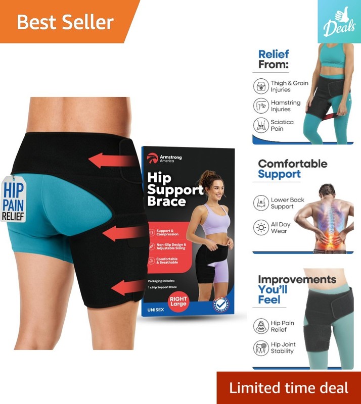 Neoprene Thigh Wrap – Large Compression Sleeve for Men & Women, Sciatica Relief