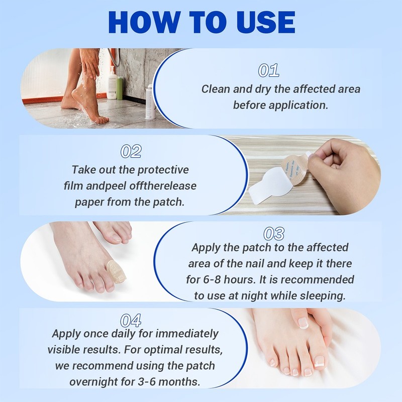 21/42/63 Patches Fungal Nail Patches 8H Overnight Toenail Nail Repair Nail Care gallery