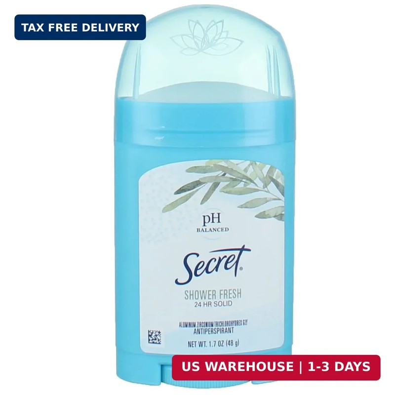 Secret Anti-Perspirant Deodorant Solid Shower Fresh 1.70 oz (Pack of 2)