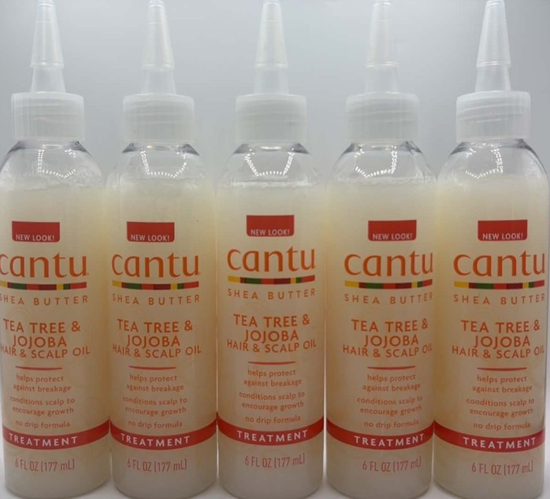 5PK Cantu Tea Tree & Jojoba Hair & Scalp Oil ~ 6 FL OZ EACH ~ FAST SHIP ~ NEW