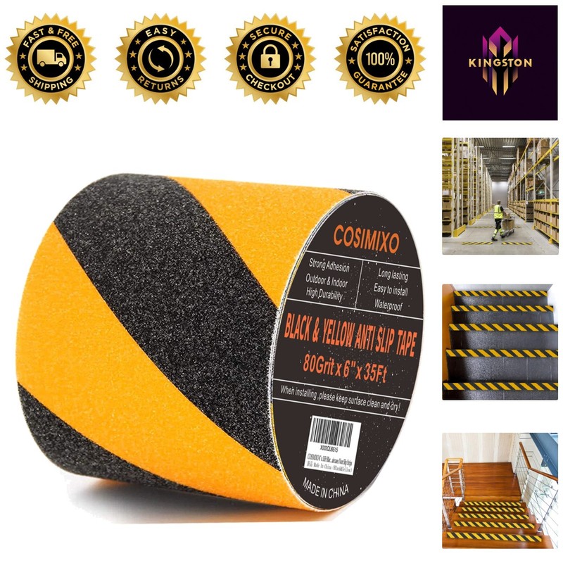 Professional Anti-Slip Grip Tape 6″ x 35′ – Ideal for Indoor & Outdoor Safety